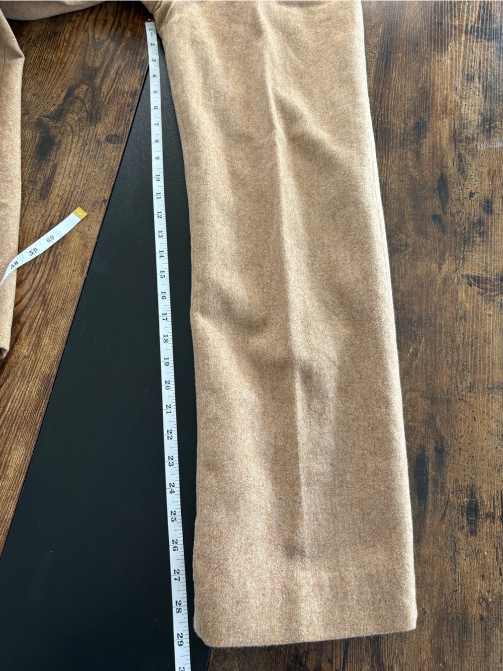 Vintage Casual Wool-Blend Pants in Camel - Picture 6 of 7